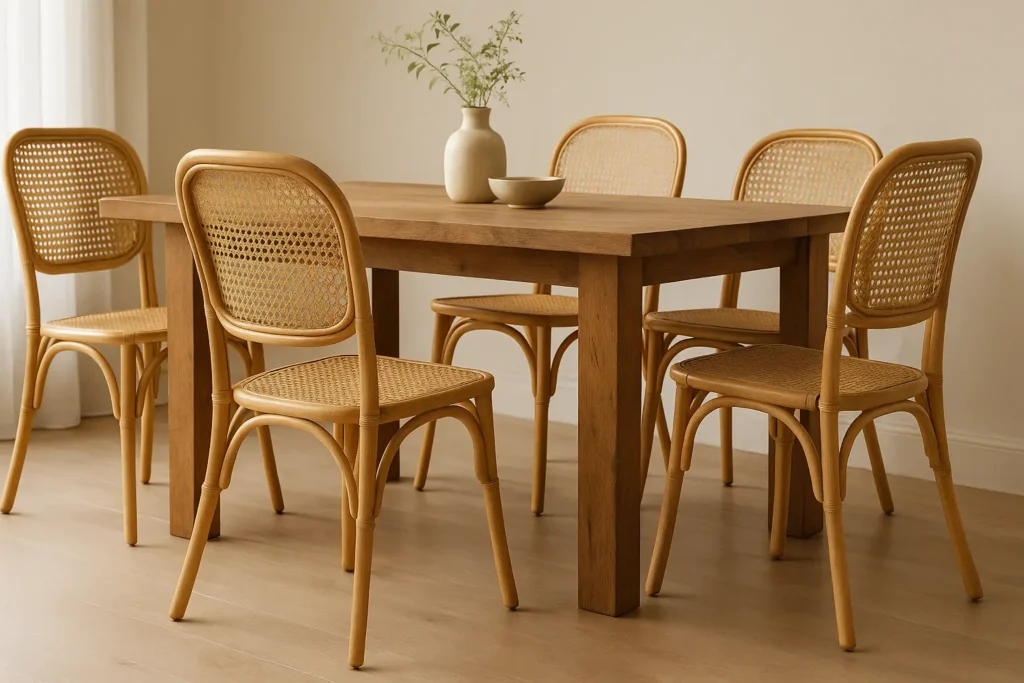 Chaise en rotin : légèreté, courbe et intemporalité