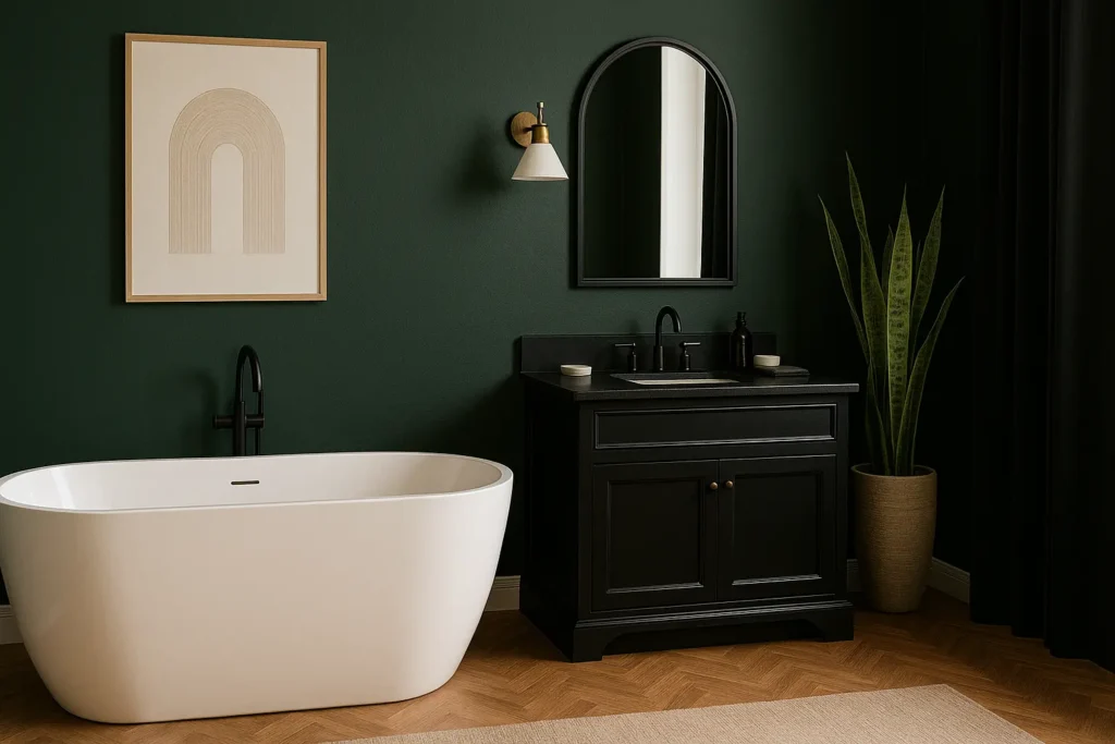 deco vert sapin et couleur noire