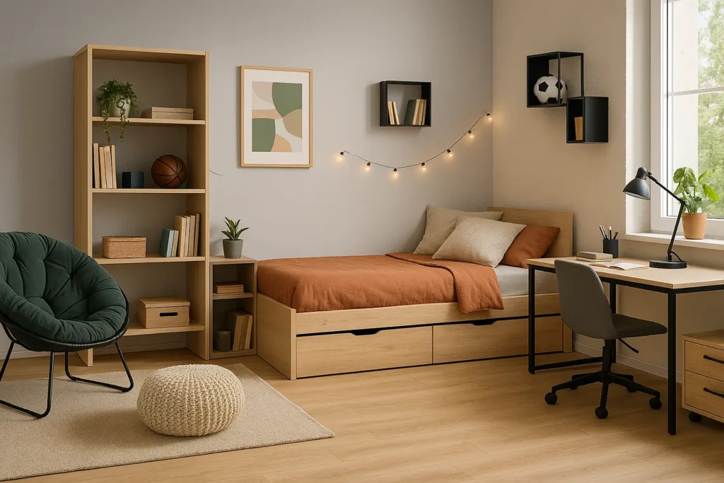 Délimiter les zones fonctionnelles de votre chambre d'ado avec élégance