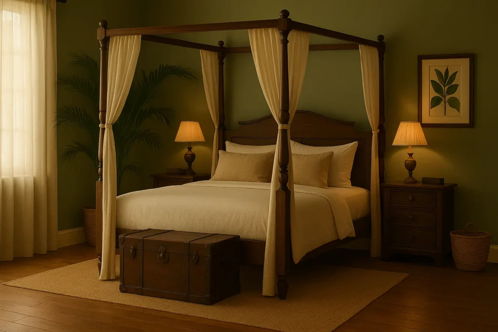 La chambre au style colonial