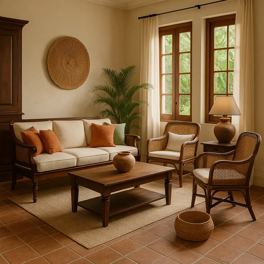 La maison au style colonial français : légèreté méditerranéenne et artisanat tropical