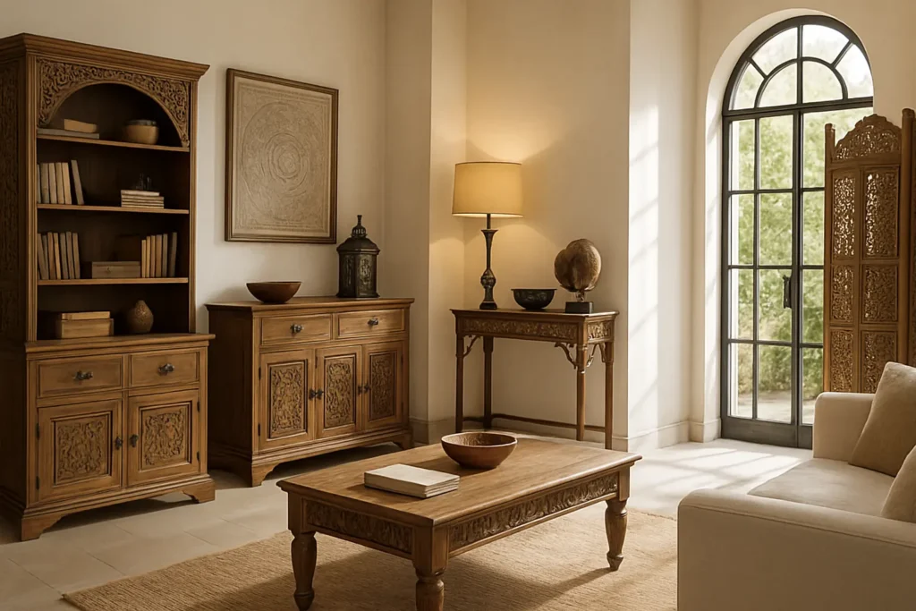 La maison coloniale meuble style colonial en bois massif