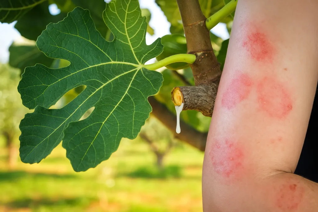 Inconvénient du figuier : La sève et les feuilles du figuier - Les risques d'allergies et de brûlures à ne pas sous-estimer