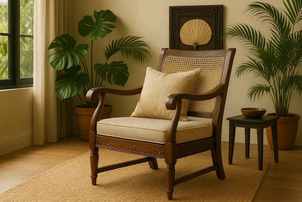 Le fauteuil style colonial : entre élégance intemporelle et confort exotique