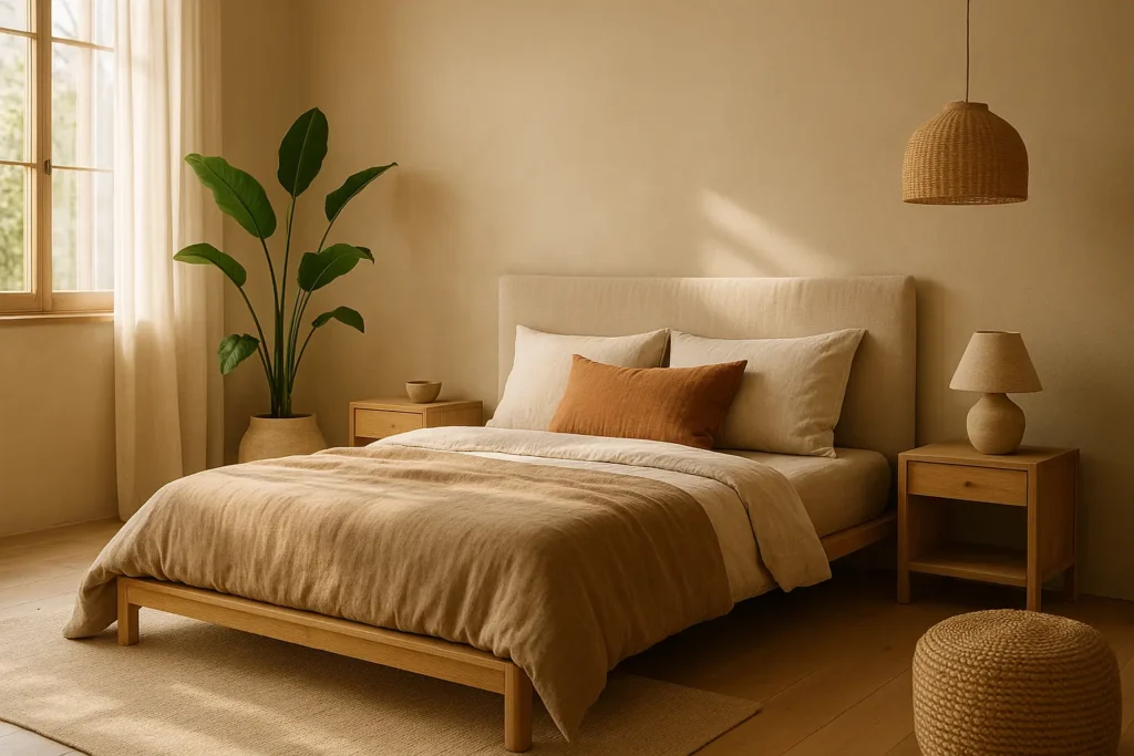 Le mocha mousse, la couleur pantone tendance pour la chambre en 2025