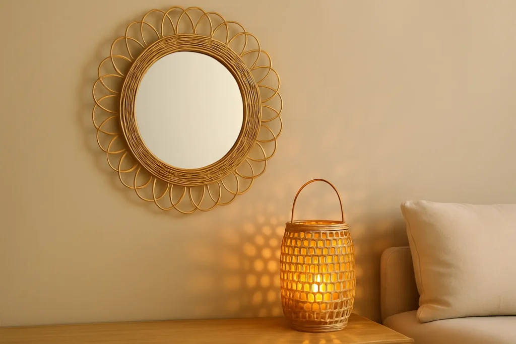 miroir en rotin pour sublimer vos murs