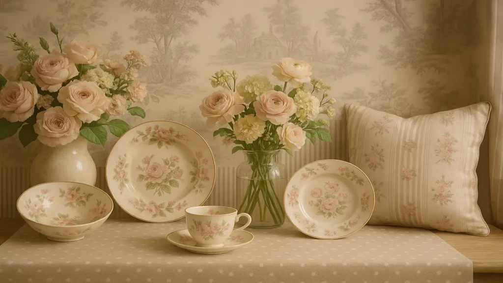 Les motifs et imprimés emblématiques du style shabby