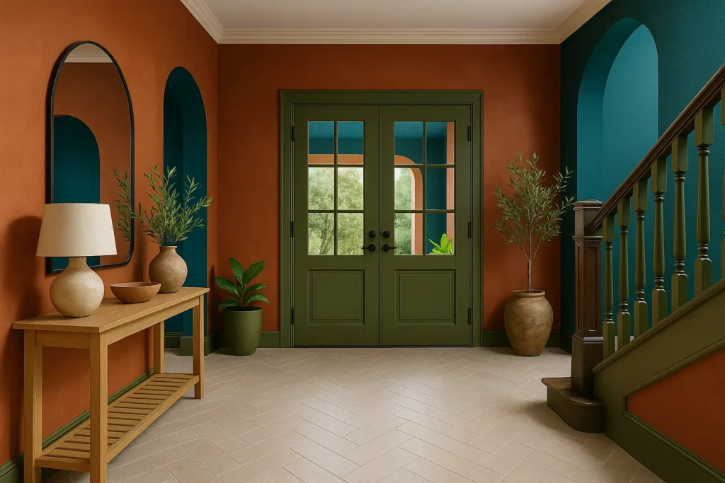 Palette de peintures et enduits terra cota pour tous projets