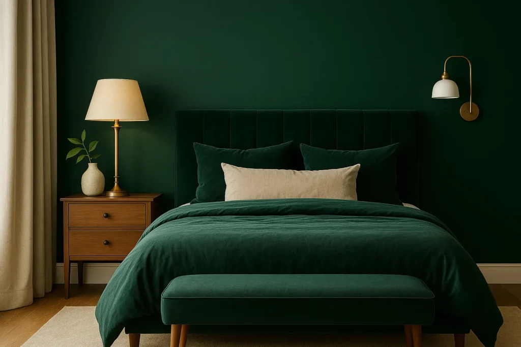Quelques idées pour adopter le vert sapin dans votre chambre