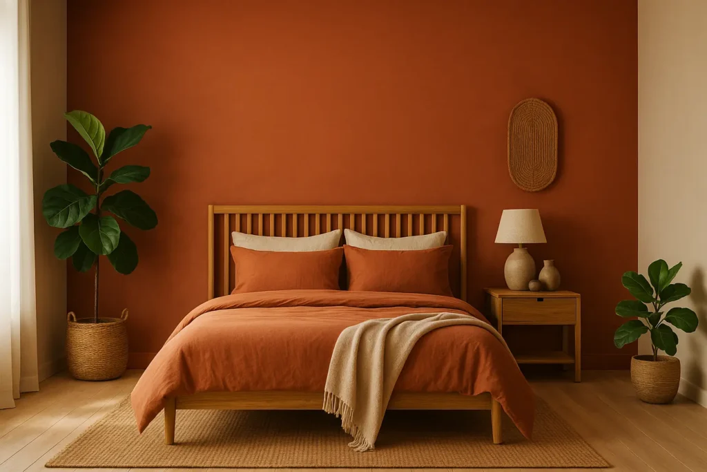 Une chambre terracotta pour un cocon chaleureux et protecteur