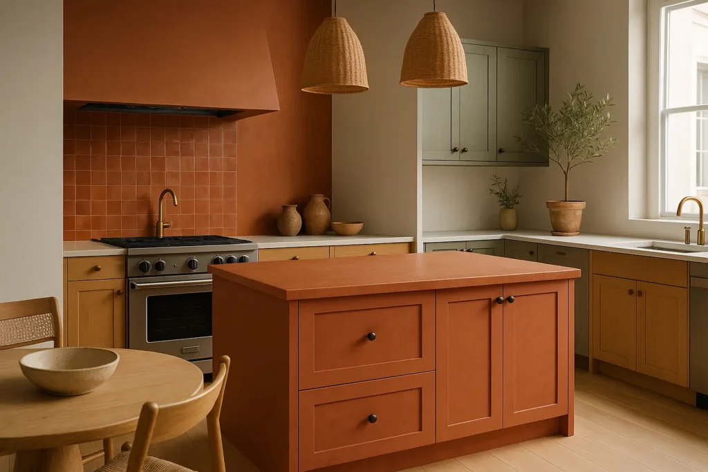 Une cuisine terracotta pour une touche de caractère et de chaleur