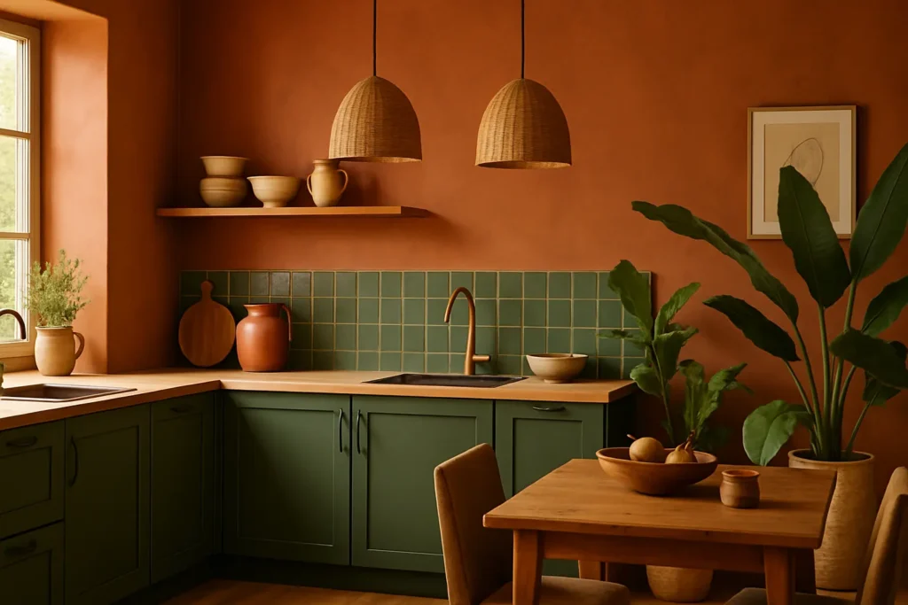 Associer à la couleur terracotta