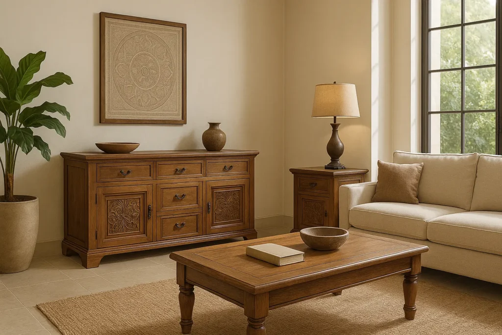 salon style colonial - meuble la maison coloniale