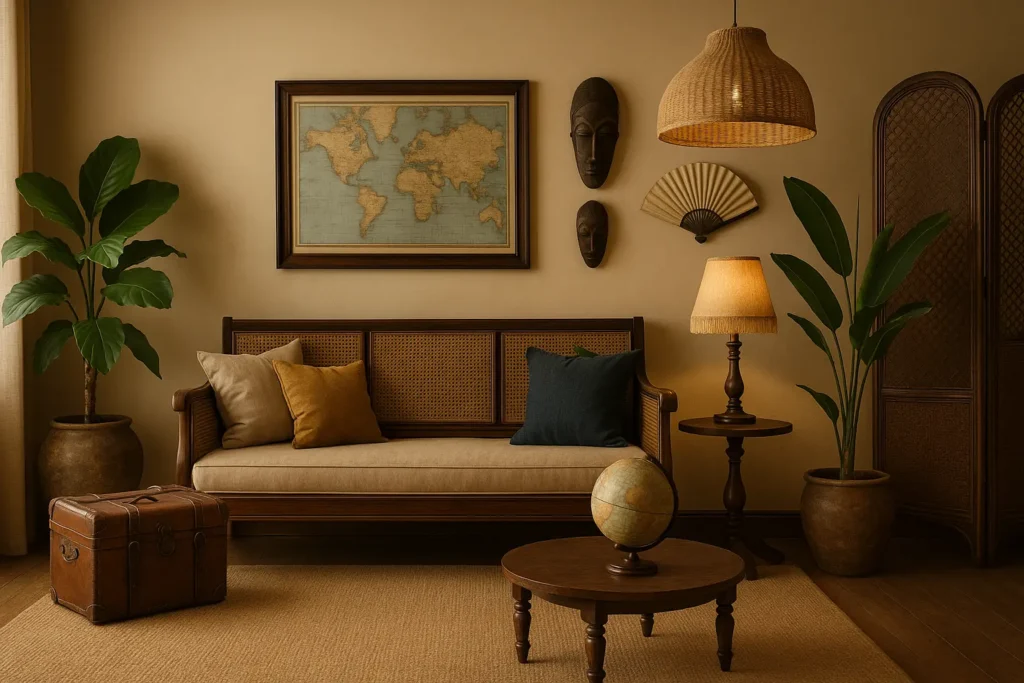 Accessoires et objets décoratifs de cette maison ouverte sur le monde