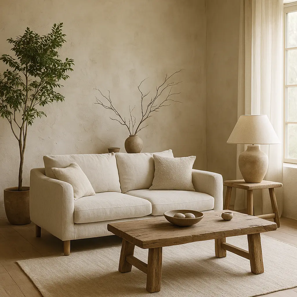 Aménager un salon wabi sabi