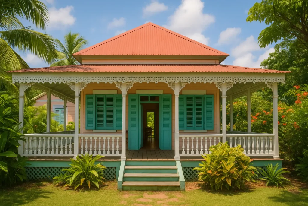 Architecture de la maison style colonial antillais