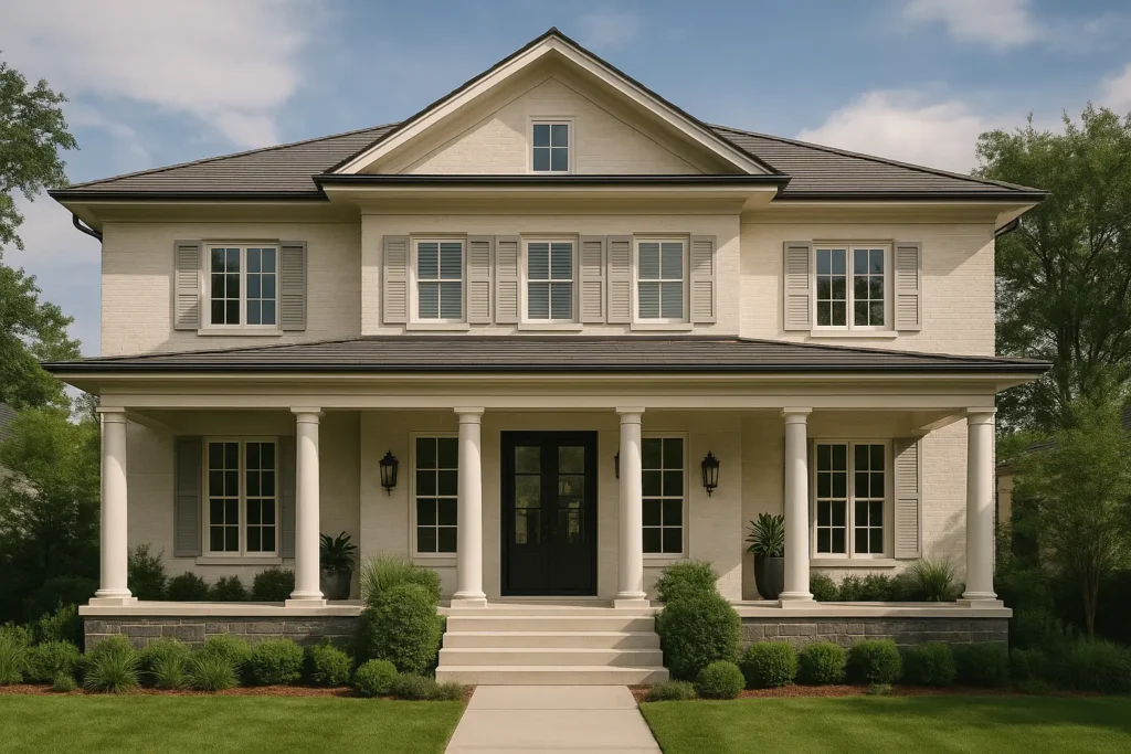 Construire une maison style colonial moderne et écologique