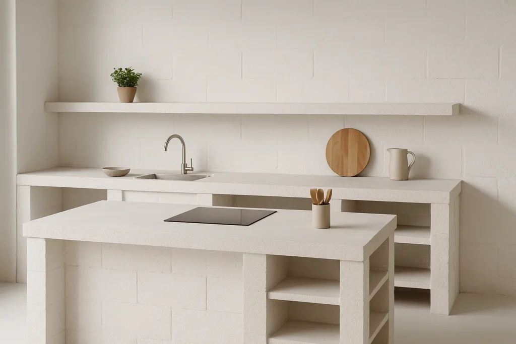 Cuisine en béton cellulaire : tous les avantages et inconvénients à connaître
