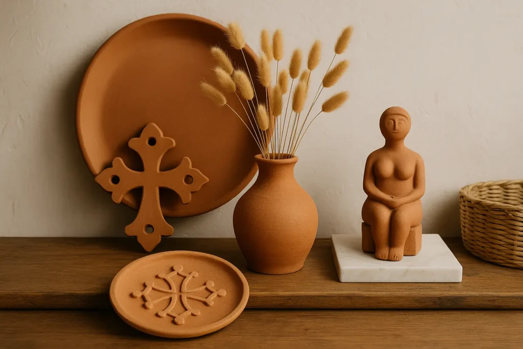 Des décorations personnalisées et artisanales en terre cuite