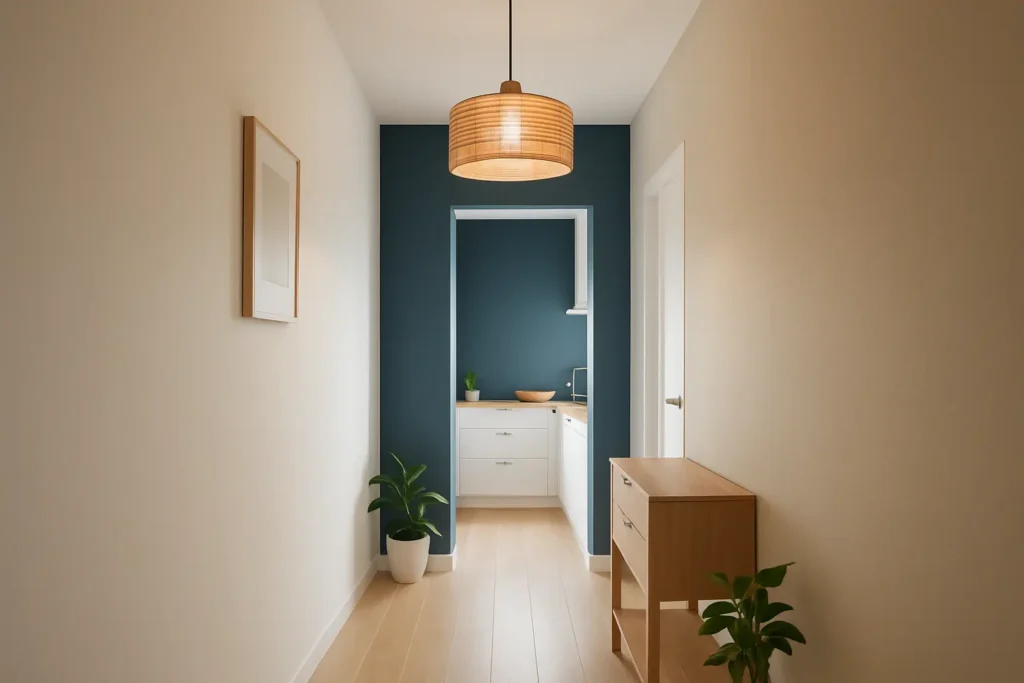 Jouer avec les techniques de peinture pour couloir étroit