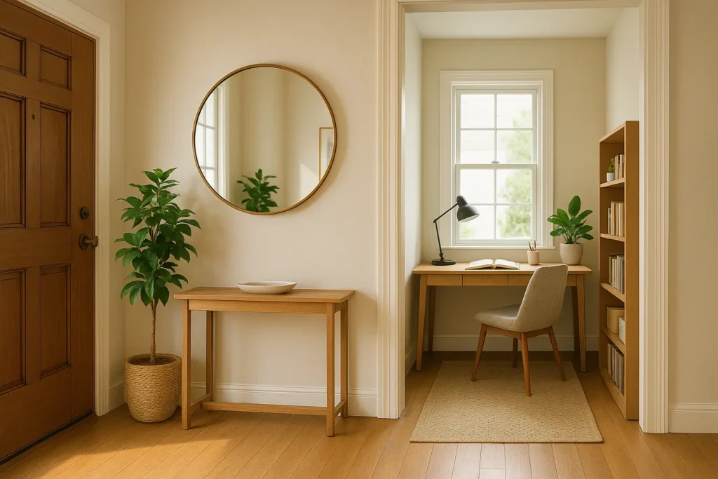L'entrée et le bureau feng shui
