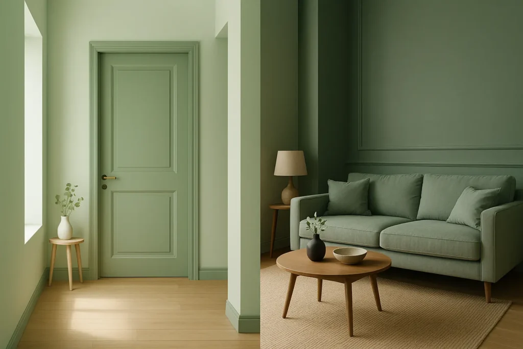Les effets du vert sauge selon les espaces