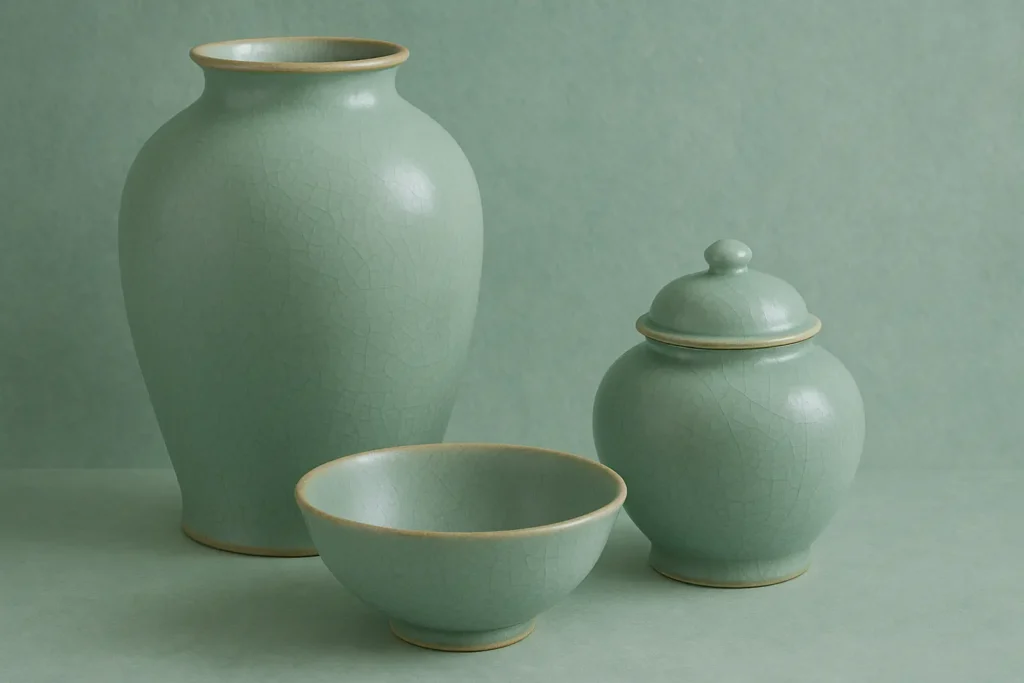 céramiques chinoises de Longquan couleur vert celadon