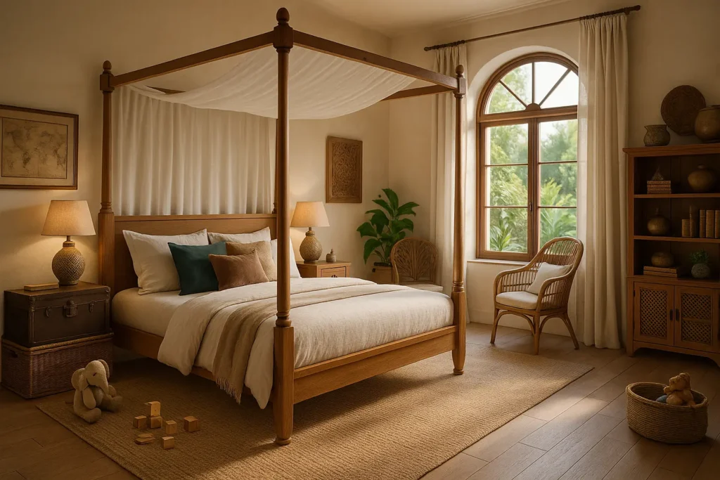 chambre au style colonial moderne