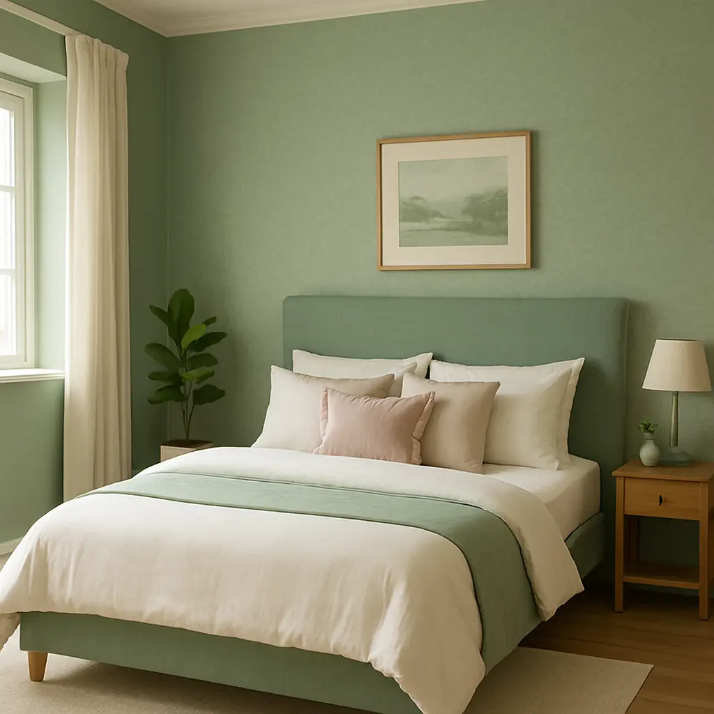 chambre vert sauge