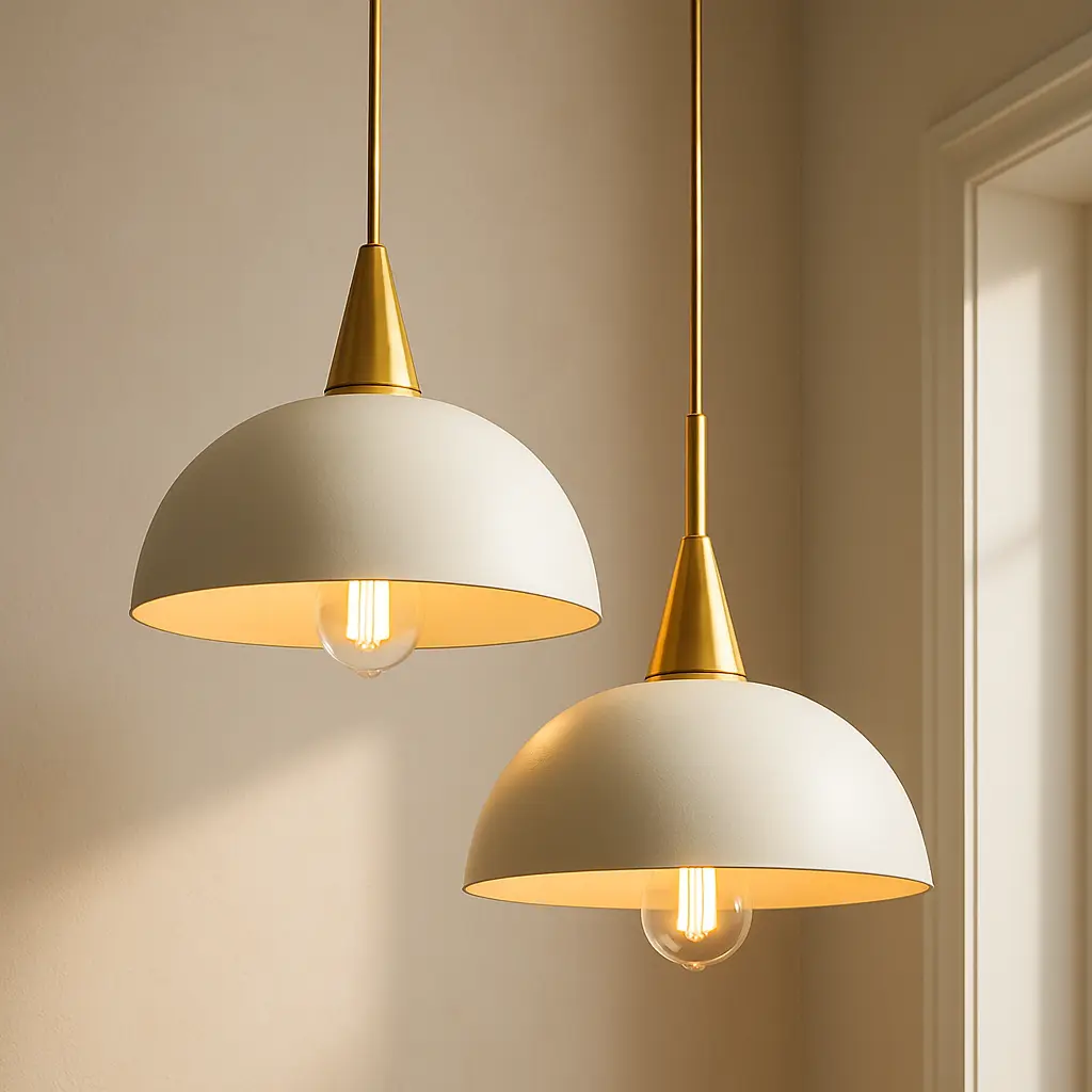 luminaire tendance 2025 - Le duo gagnant blanc et doré