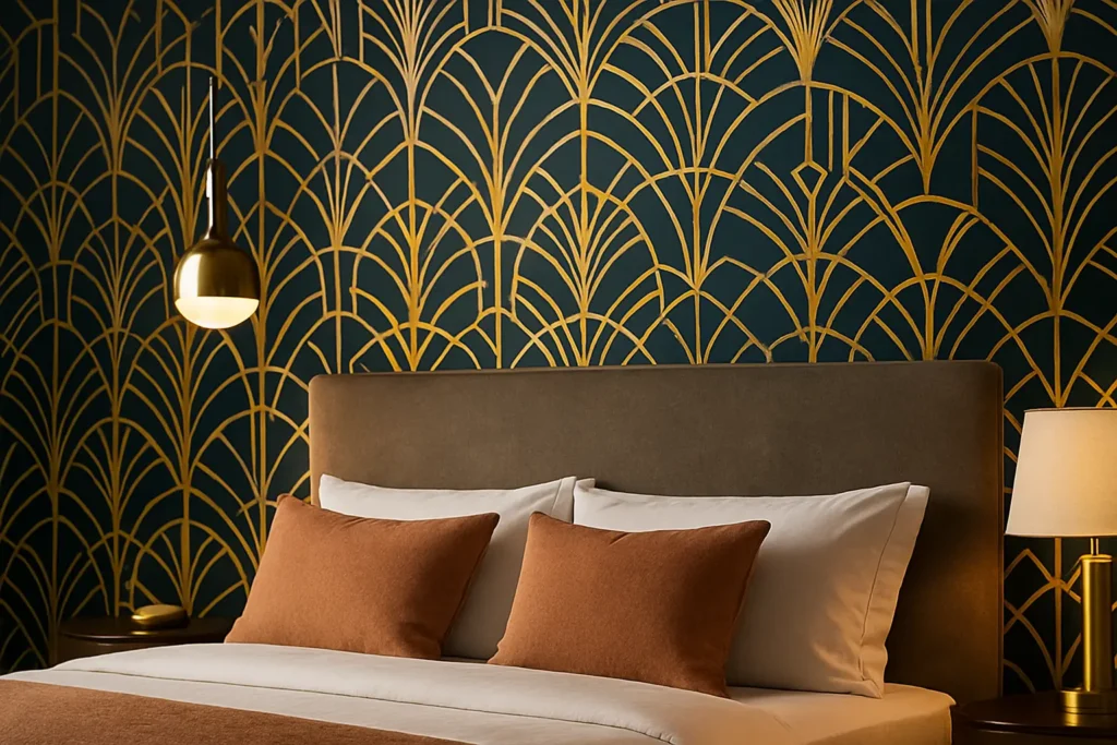 papier peint chambre adulte motifs géométriques