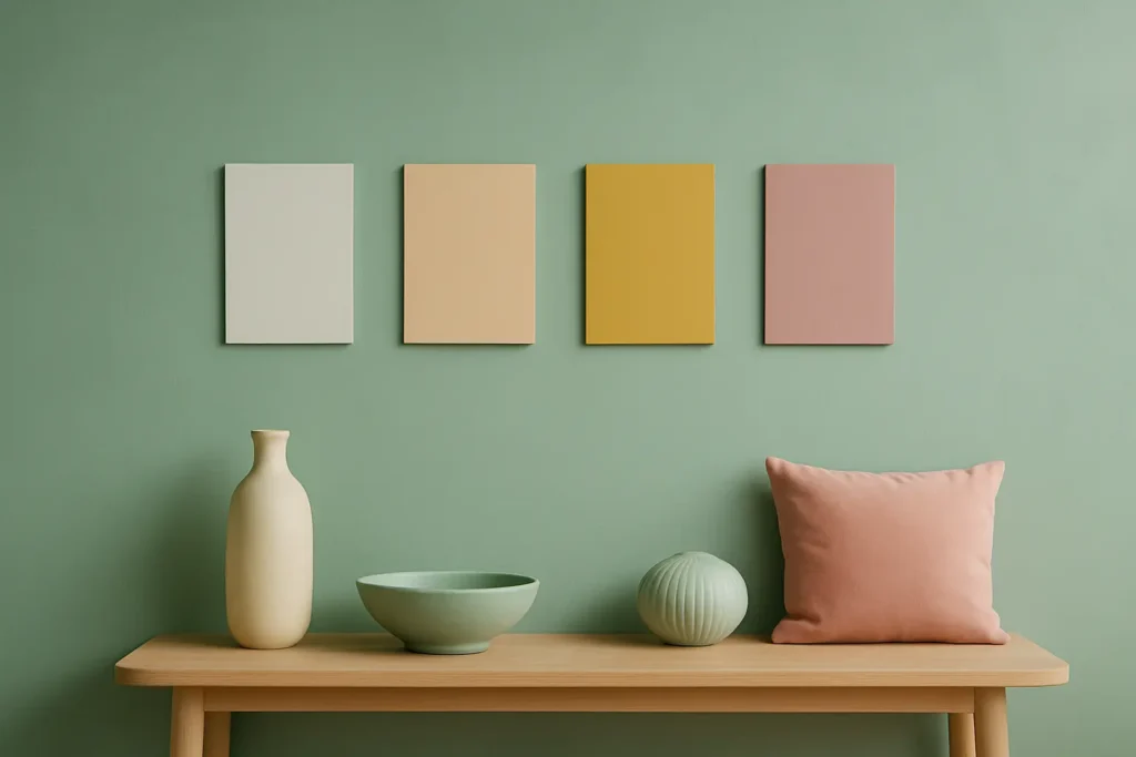 quelle couleur associer au vert céladon tendance