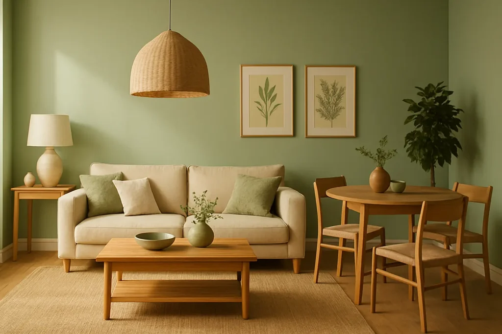 salon vert amande