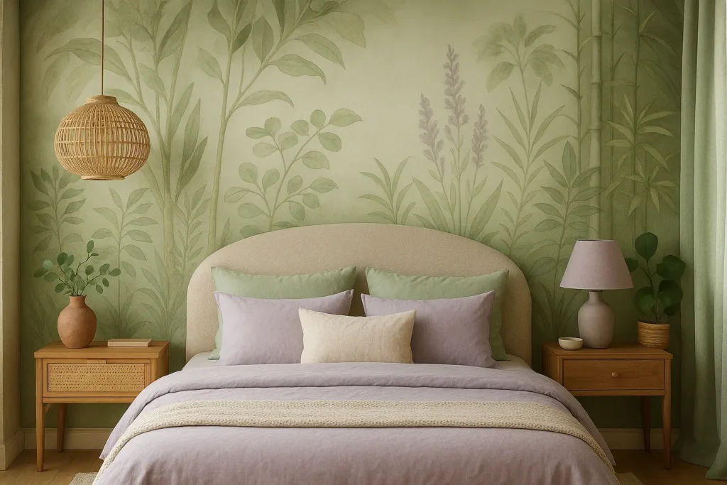 tendance chambre 2025 style jardin secret