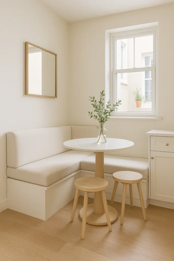 Aménager un coin repas d'angle moderne dans une petite cuisine