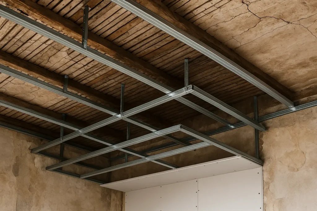 Comment rénover un plafond en lattis-plâtre