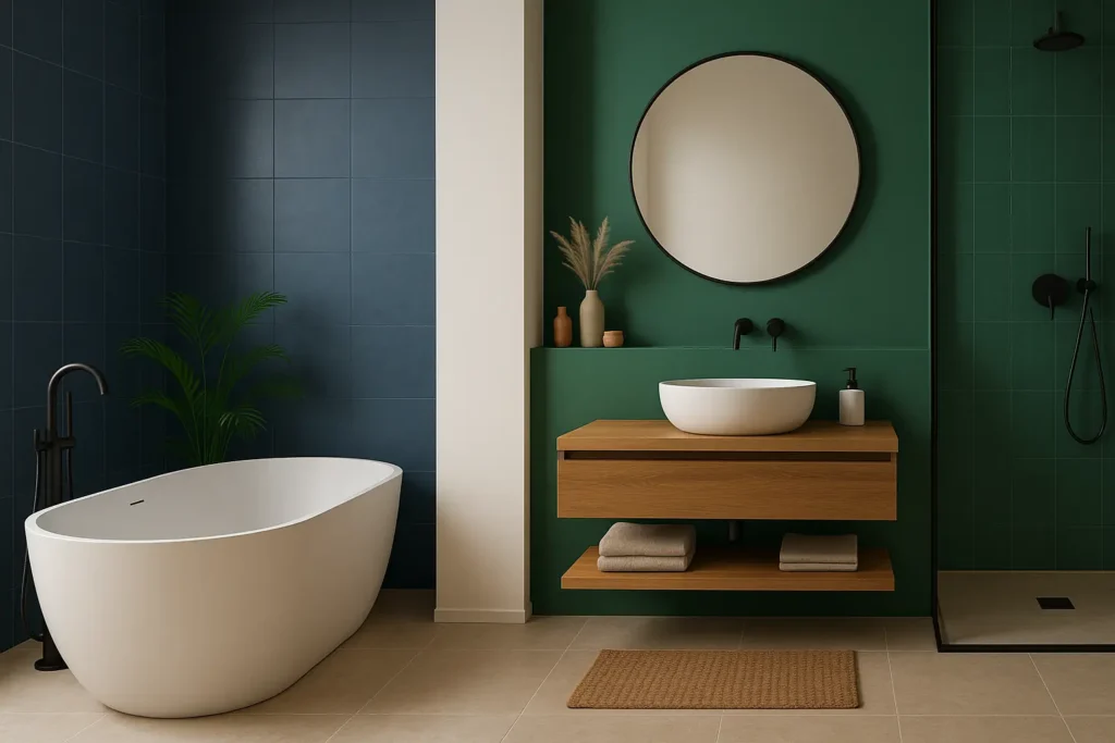 Découvrez les 5 couleurs tendance pour salle de bain moderne de l'année 2025