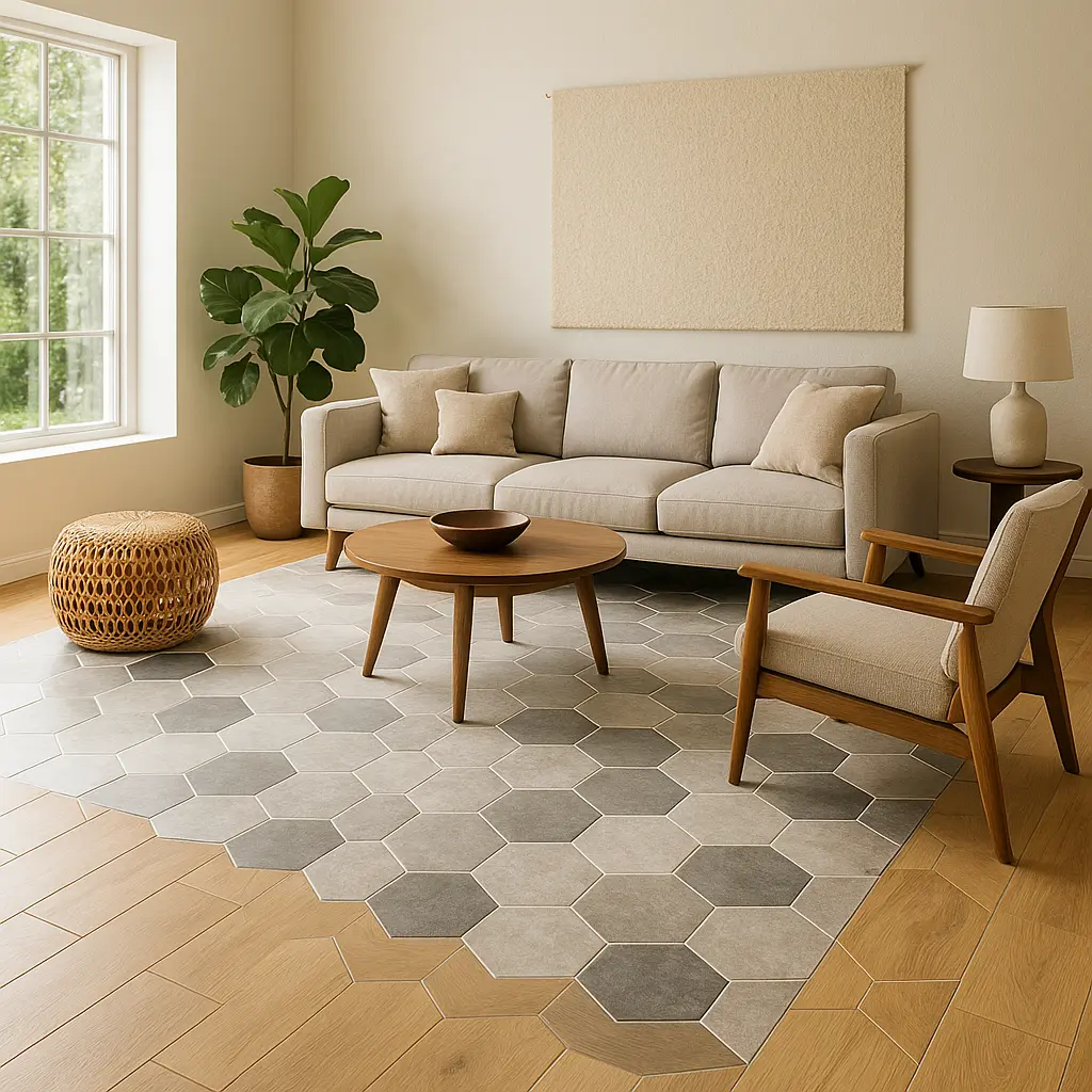 Format de carrelage salon moderne