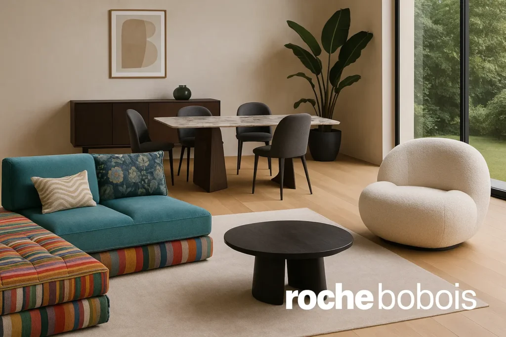 Roche Bobois : Découvrez sa Collection de mobilier, canapés et tables de repas pour votre intérieur