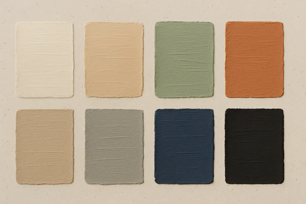 La palette de couleurs apaisantes du japandi
