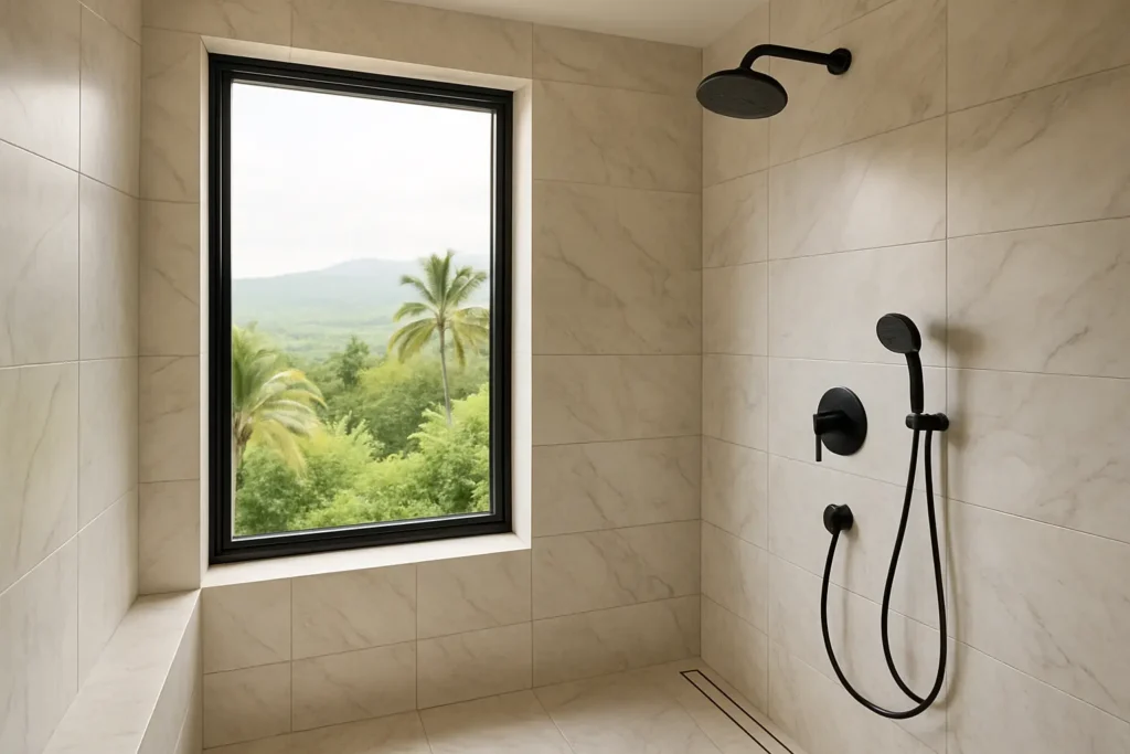 Les avantages d'intégrer une fenêtre dans une douche