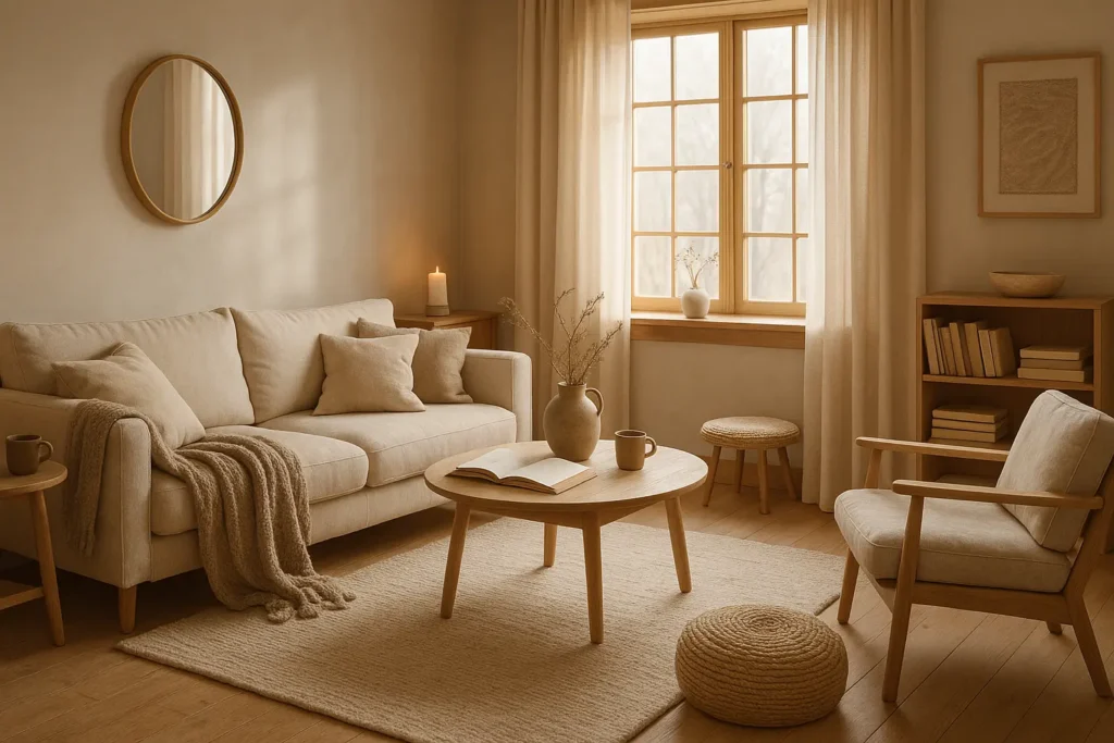 Matériaux et couleurs déco hygge
