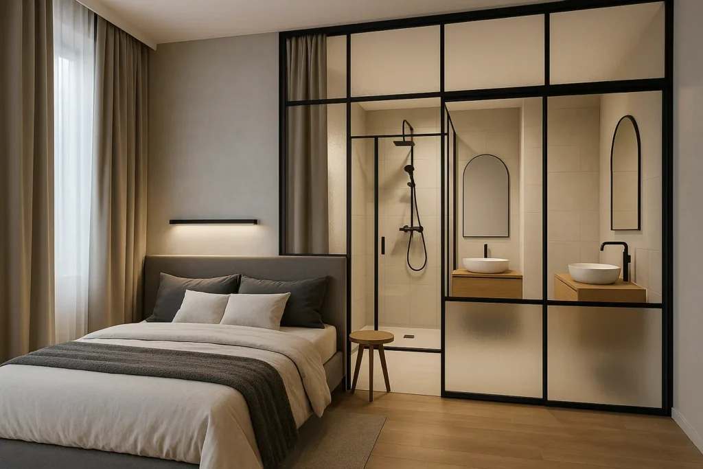 Nos idées pour aménager une salle de bain ouverte sur chambre