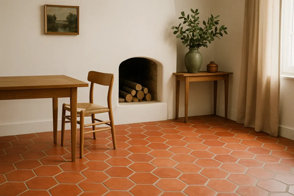 Quelle couleur associer avec de la tomette rouge - idées et conseils pour votre maison