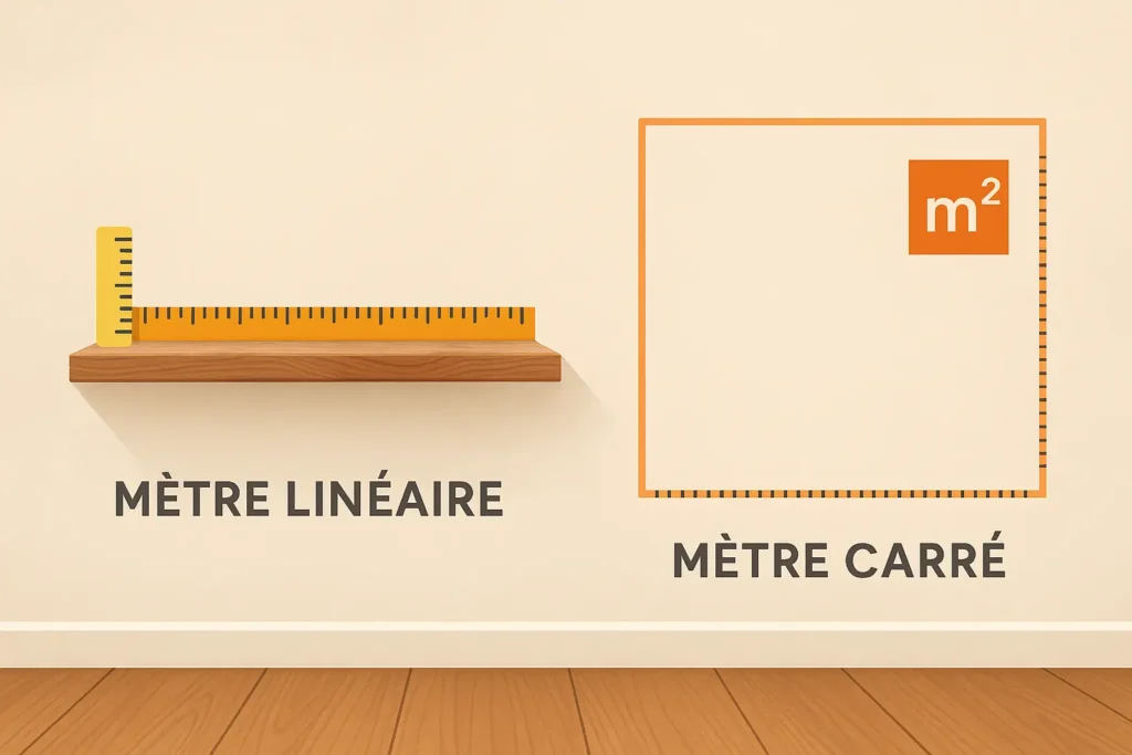 Qu'est-ce que le mètre linéaire et comment le distinguer du mètre carré