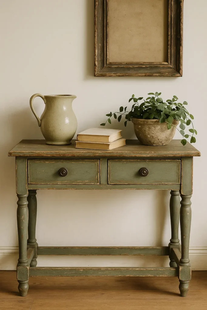 Repeindre un meuble en bois vintage et rustique