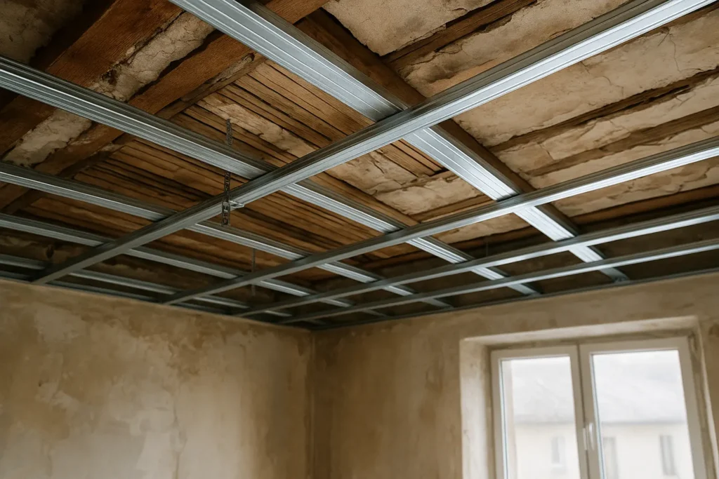 Solutions techniques pour rénover un plafond en lattis