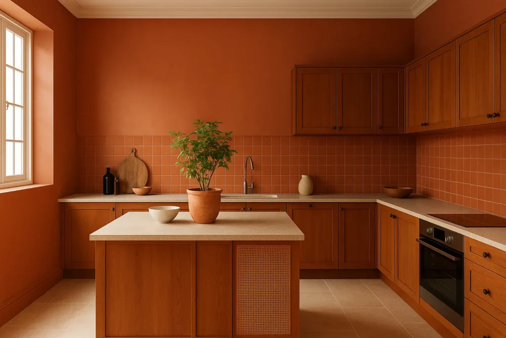 Tendance couleur cuisine 2025 - Terracotta
