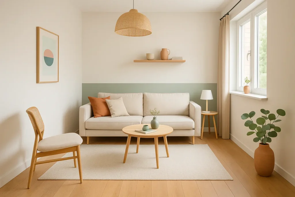 Utiliser les couleurs claires pour agrandir visuellement votre petit salon de 10m2