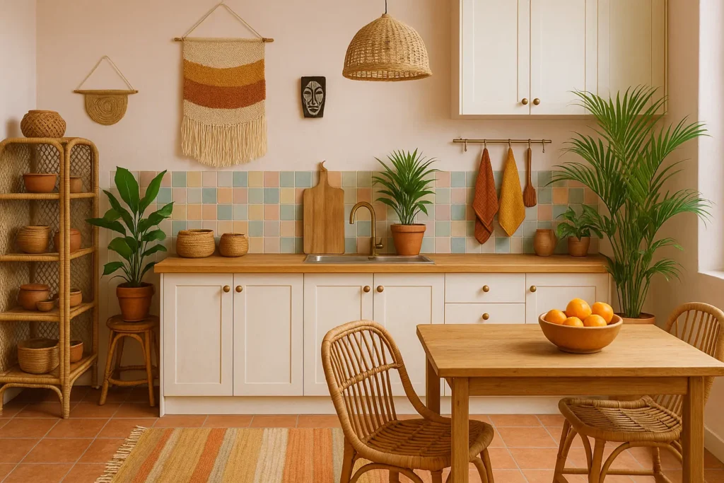 couleurs et matières indispensables pour une déco boheme chic